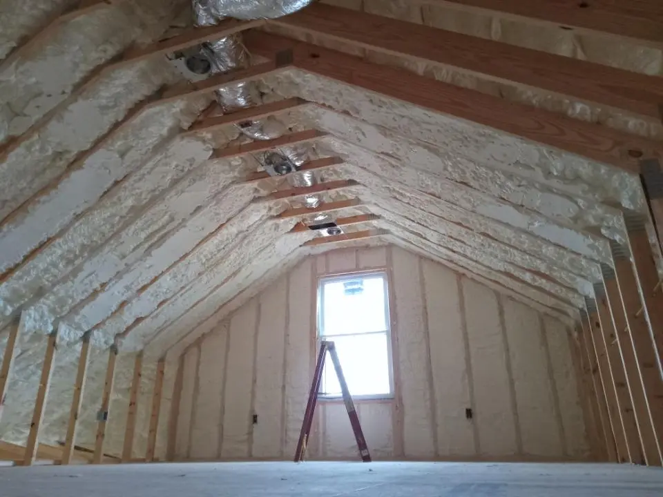 Spray foam roofing application for Crawl Space Insulation project in Valdosta